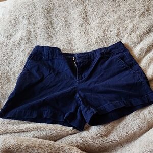 Navy Blue High-Waisted Shorts